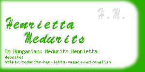 henrietta medurits business card